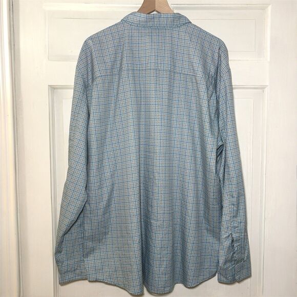 HUK Tide Point Performance Fishing Shirt  Long Sleeve Vented Blue Plaid Mens XXL - Picture 6 of 9